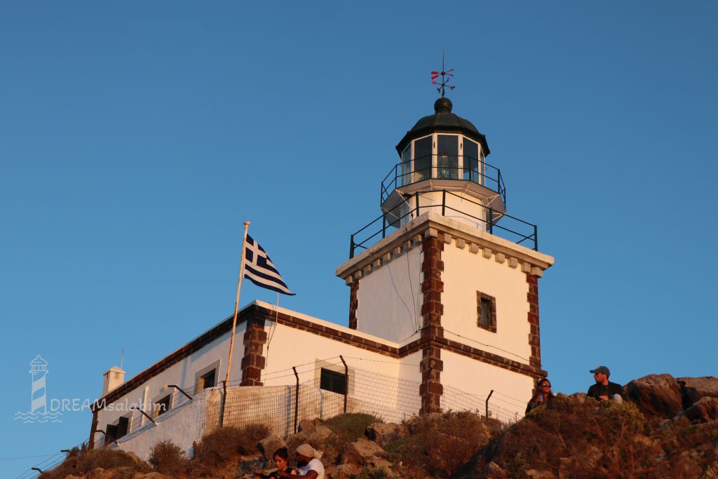 Leuchtturm Akrotiri Santorini Griechenland