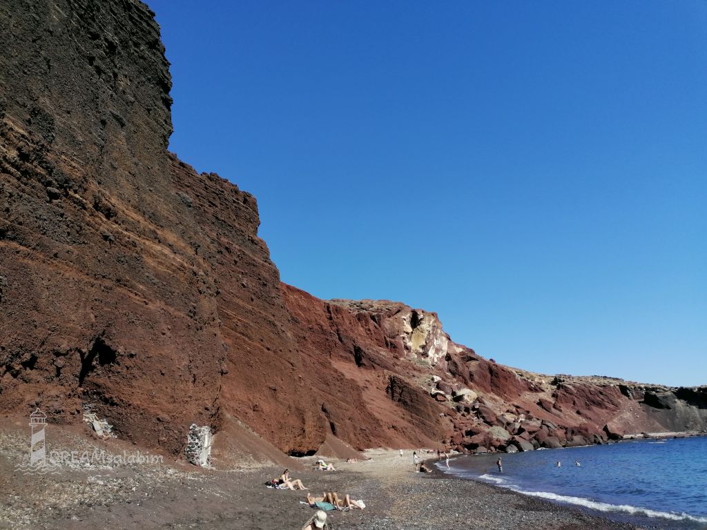 Red Beach Santorini Griechenland